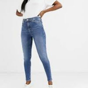 TOPSHOP JAMIE MOTO HIGH WAIST SKINNY ANKLE JEANS EUC SIZE 30